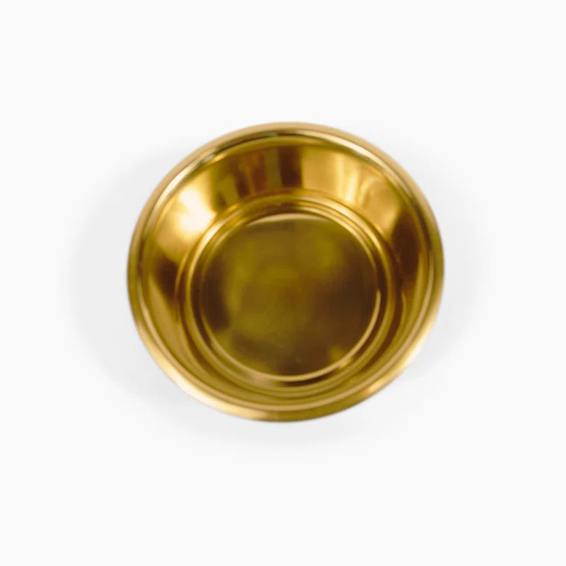 Triple Dog Bowl Feeder With Gold Bowls | Wayfair North America