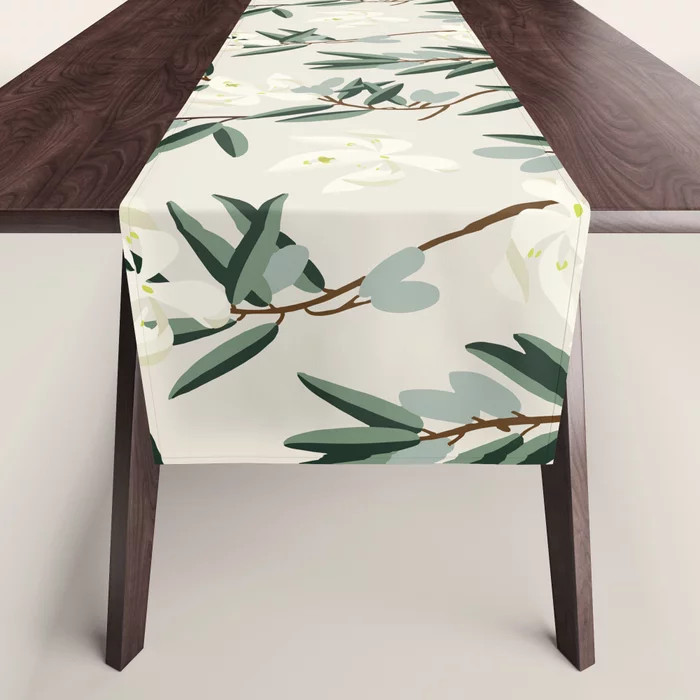 OLIVE BLOOM Table Runner | Society6