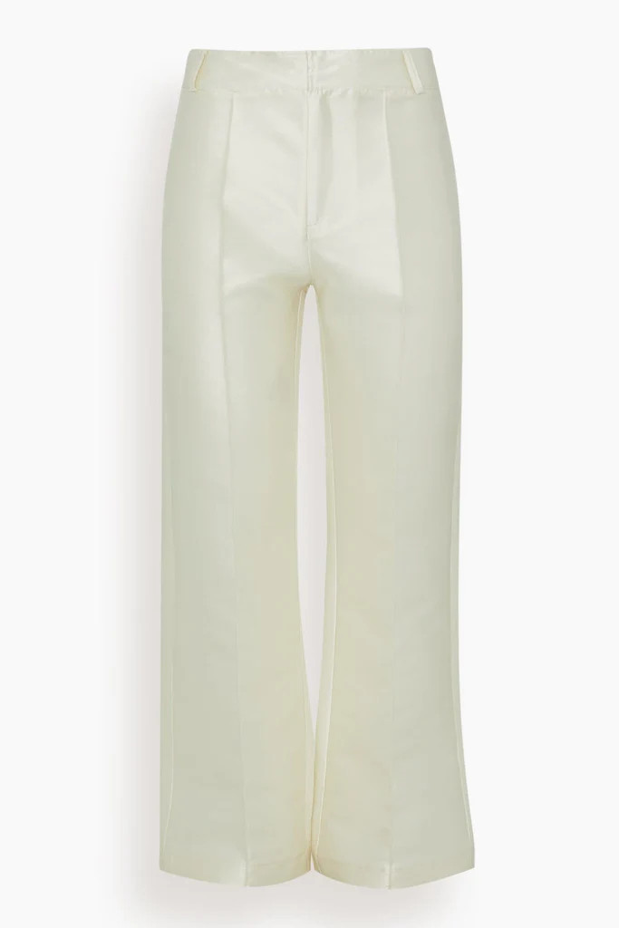 Yoshi Smart Pant in White | Hampden Clothing