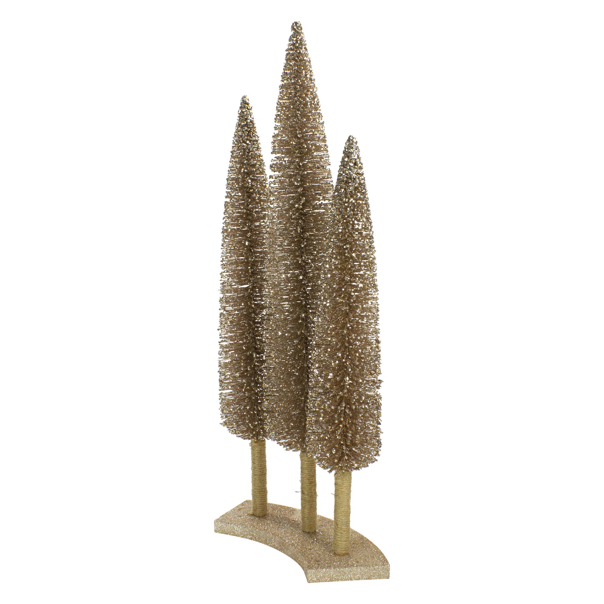 Northlight Seasonal Rose Gold Sisal Christmas Trees Table Top Décor | Wayfair | Wayfair North America