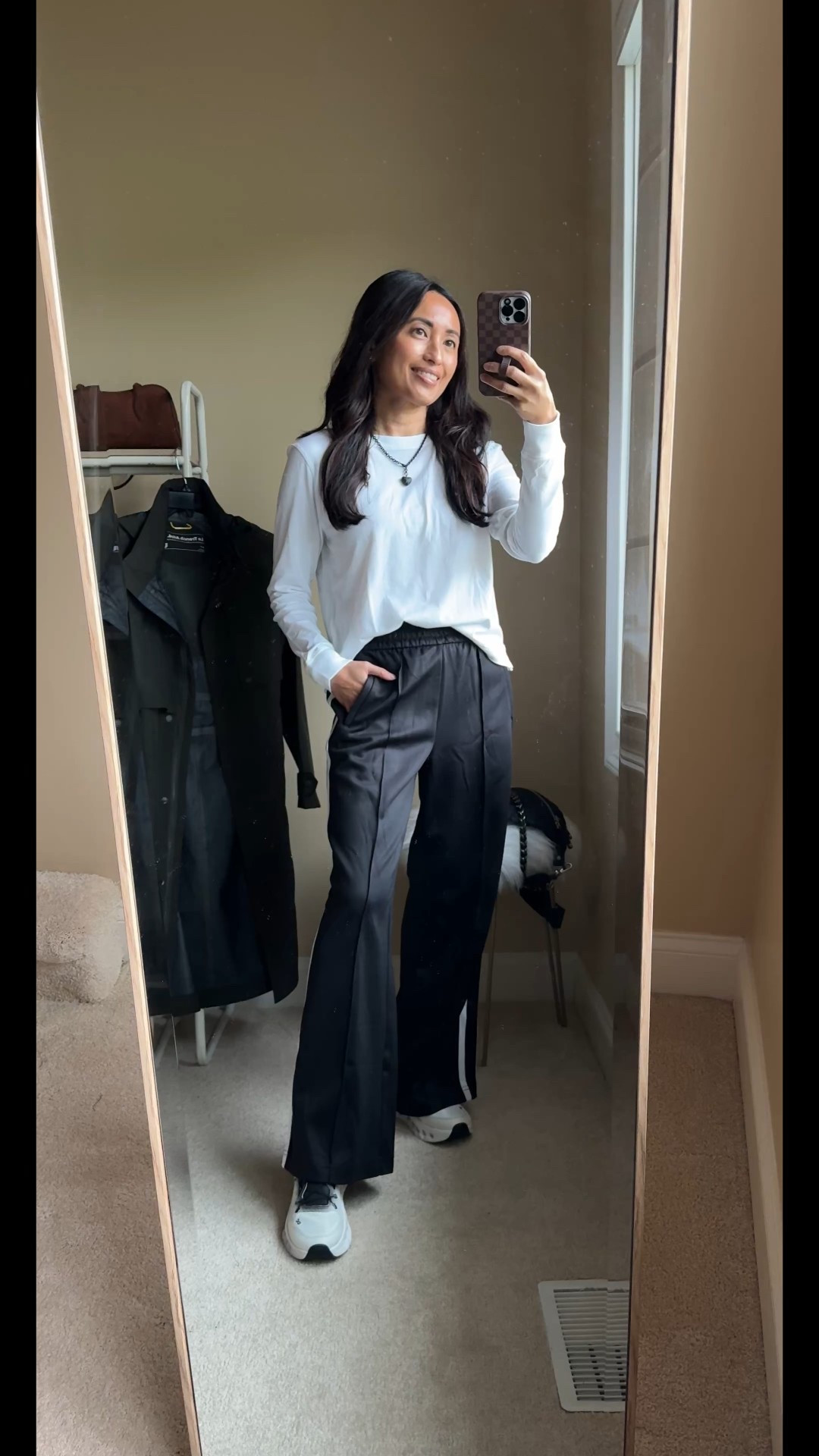 Track pants on black friday sale 50% off. 
I sized down and in the petite length. These have become my go-to run around pants. Multiple colors available. 


#LTKCyberWeek #LTKOver40 #LTKActive