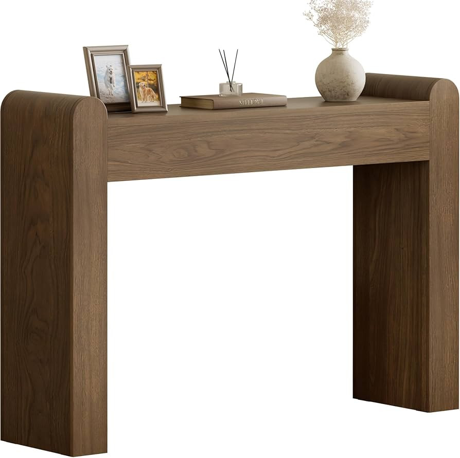 Lulive 47" Arc Console Table for Entryway, Wooden Entryway Table, Farmhouse Behind Sofa Table for... | Amazon (US)