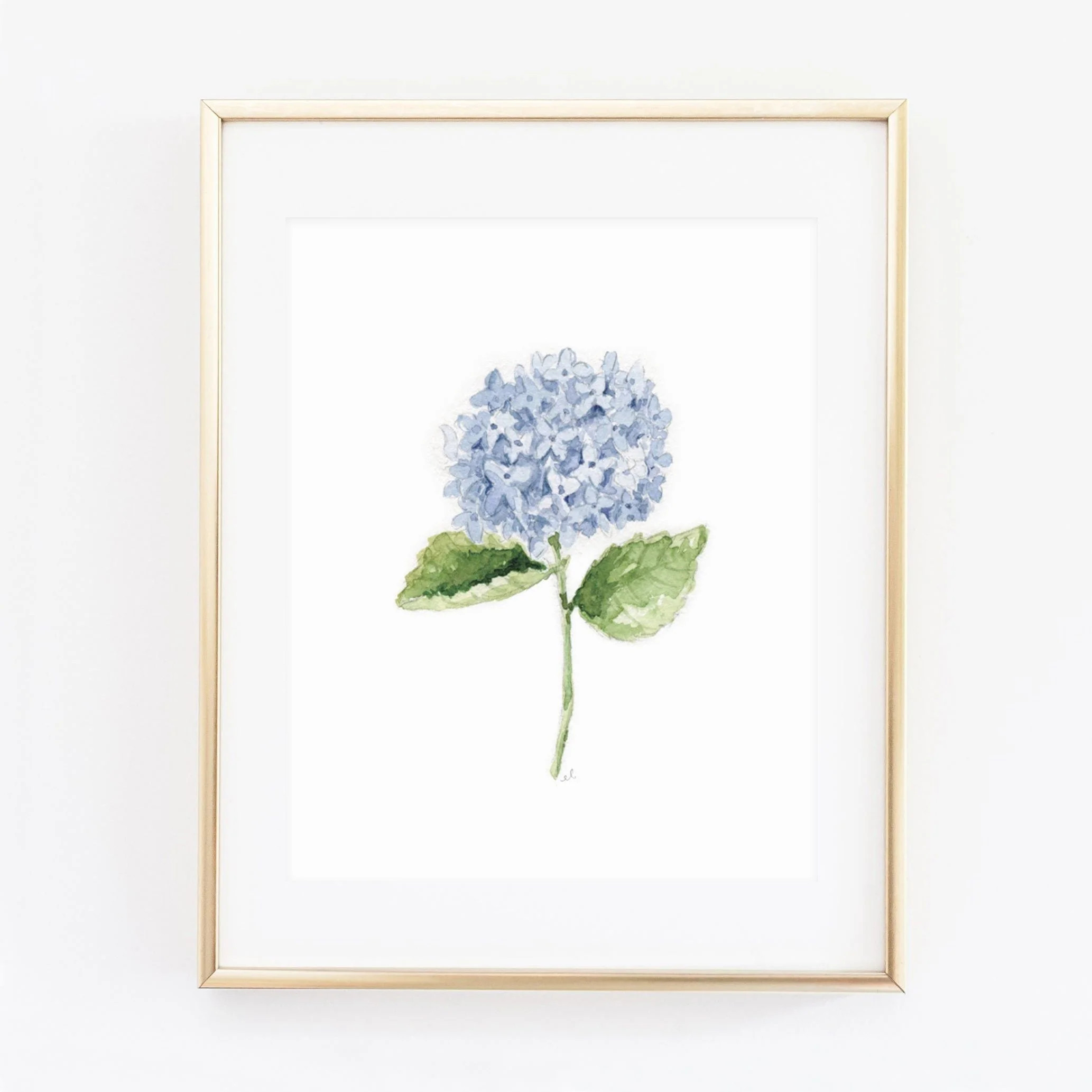 hydrangea stem art print | Emily Lex Studio