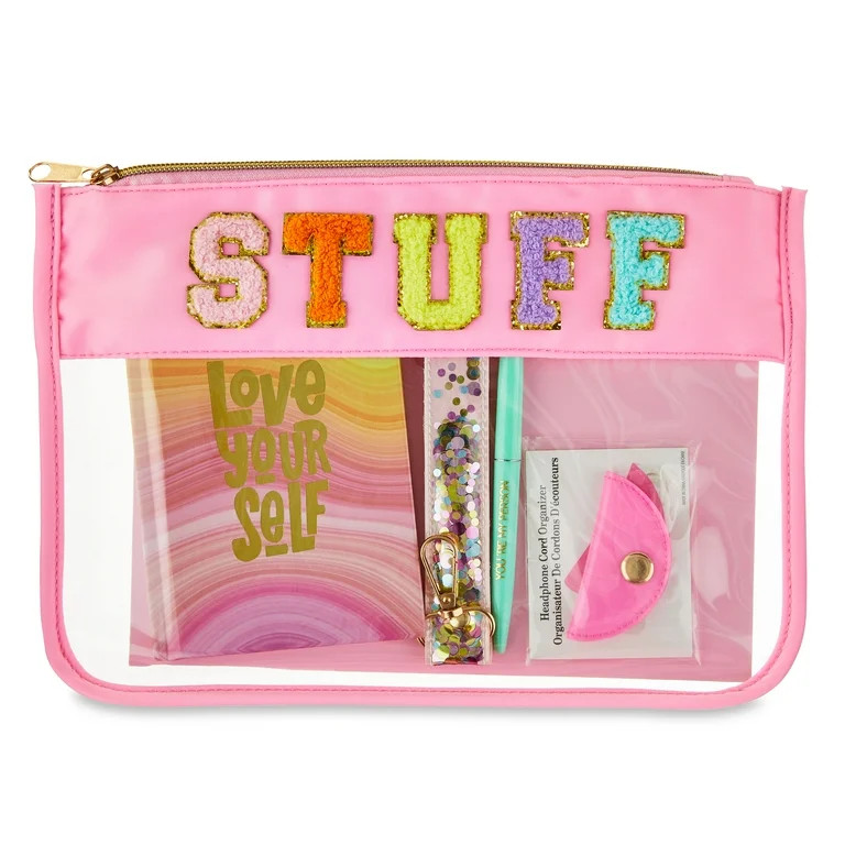 Valentine's "Stuff" Pouch Set, Way To Celebrate, Party Favor, Pink Color, Fabric, Paper, Plastic | Walmart (US)