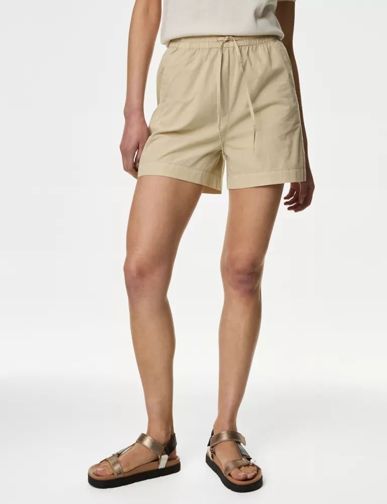Pure Cotton High Waisted Shorts | Marks & Spencer (UK)