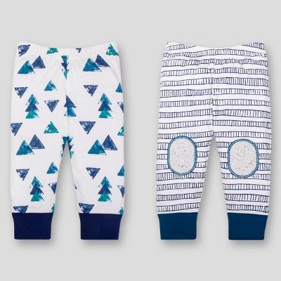 Lamaze Baby Boys' 2pk Organic Cotton Printed Pants - Blue | Target