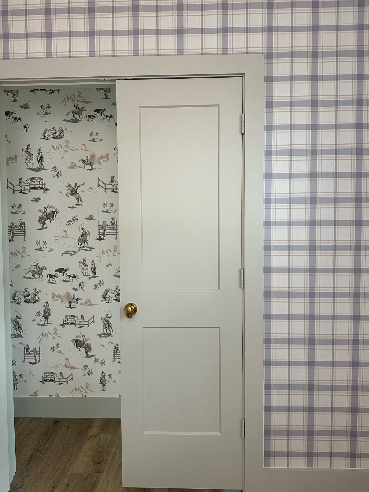 Baby boy nursery is coming along! I am loving this wallpaper combo from Anewall so much. 

Questions about our closet dummy knows so linking them here! They are heavy and beautiful. 

#LTKhome