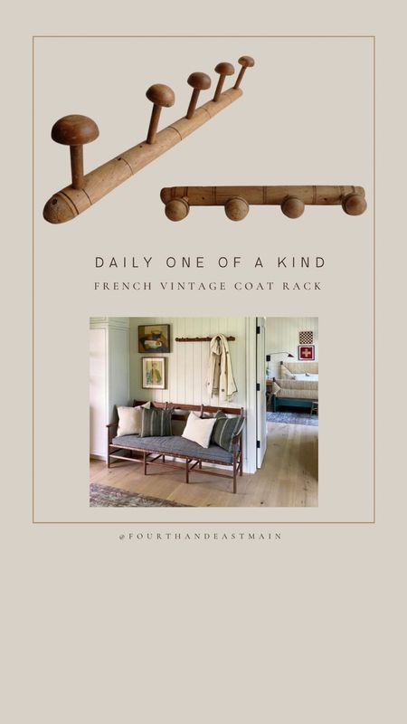 daily one of a kind // french vintage coat rack. AMAZING prices on these and i linked a 5 peg and 4 peg! run to these! 

#LTKhome