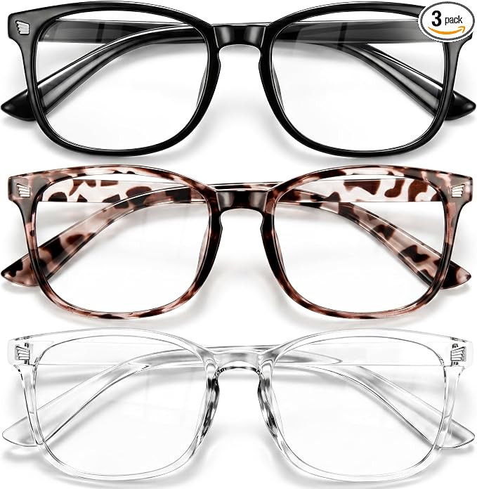Gaoye Blue Light Glasses for Women - 3 Pack | Computer Glasses, Blue Light Blocking, Stylish Eyew... | Amazon (US)