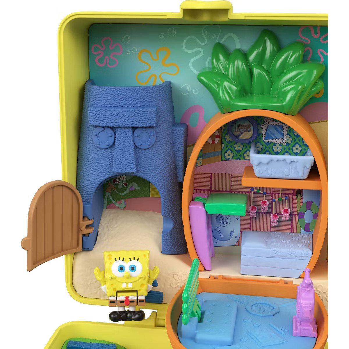 Polly Pocket Micro Dolls and Playset, SpongeBob Partnership Compact with Patrick Doll, 7 Accessor... | Target
