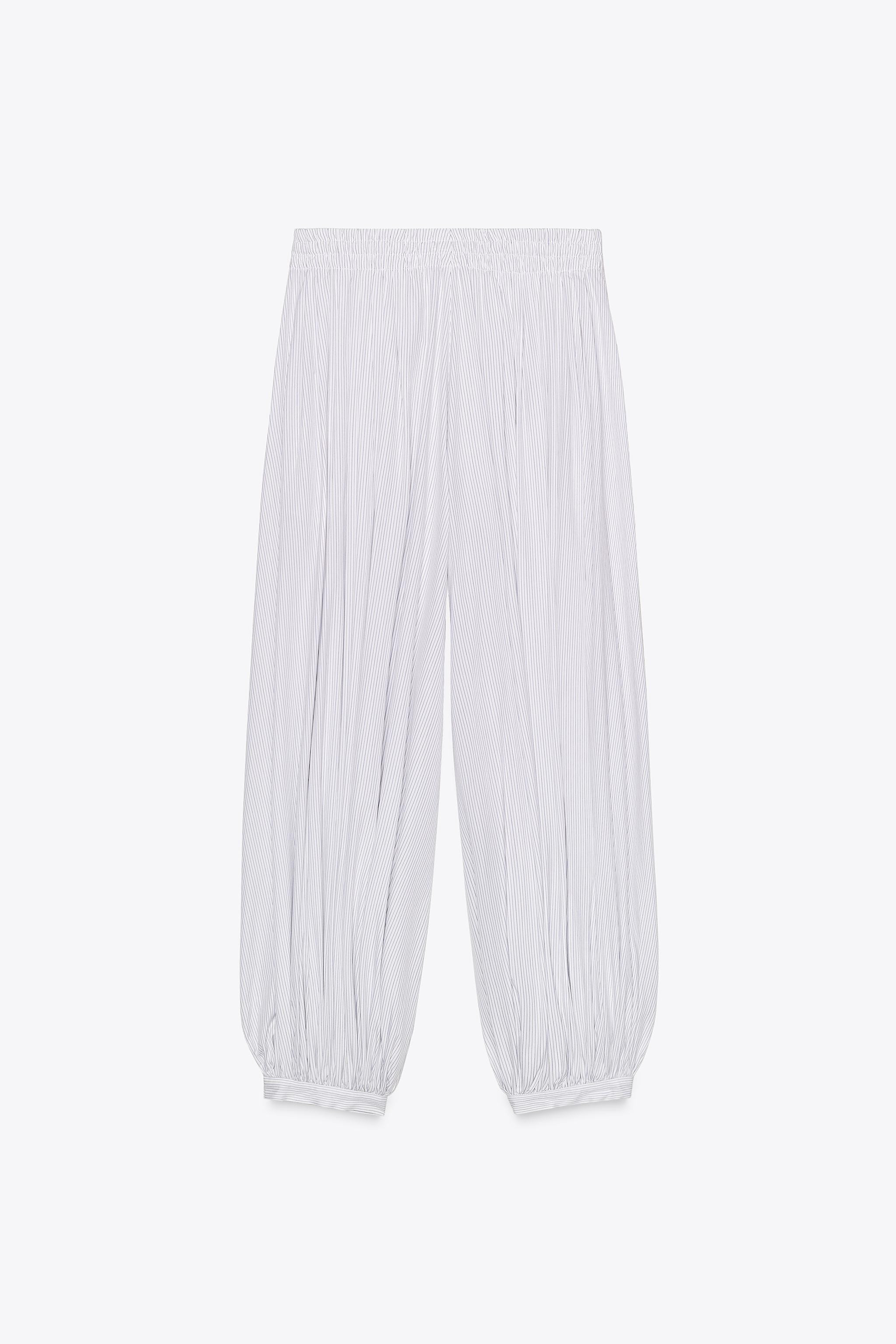 ZW COLLECTION STRIPED BALLOON PANTS | Zara US