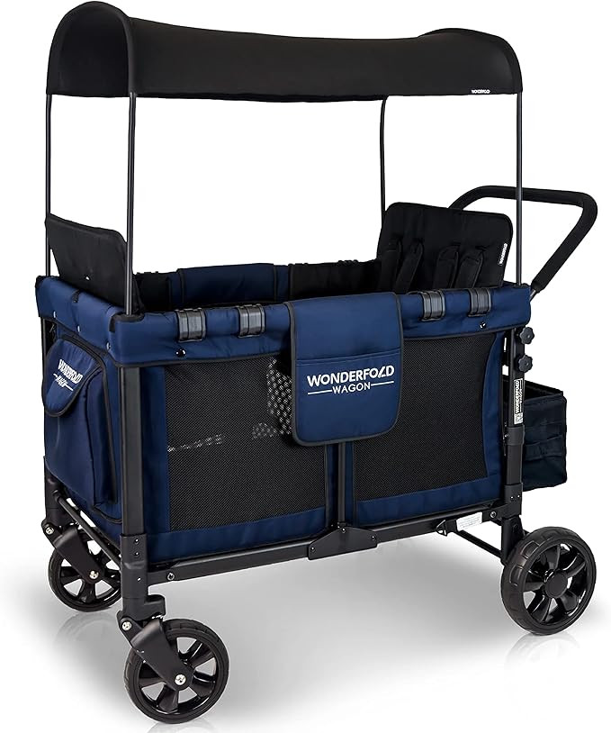 WONDERFOLD W4 Original Quad Stroller Wagon Featuring 4 High Face-to-Face Seats with 5-Point Harne... | Amazon (US)