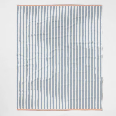 Blue Cabana Striped Oversized Jumbo Beach Towel - Threshold™ | Target