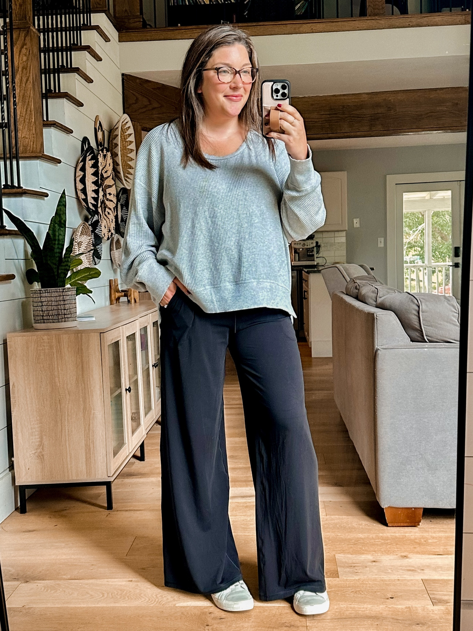 Ordered some comfies for fall…
Perfect for postpartum and nursing (the neckline is super stretchy)
Pants are trouser cut legging material, soo soft 🙌🏼
I’m 5’7 180lbs size L/XL, 14
Both fit tts

#LTKFallSale #LTKSaleAlert #LTKMidsize