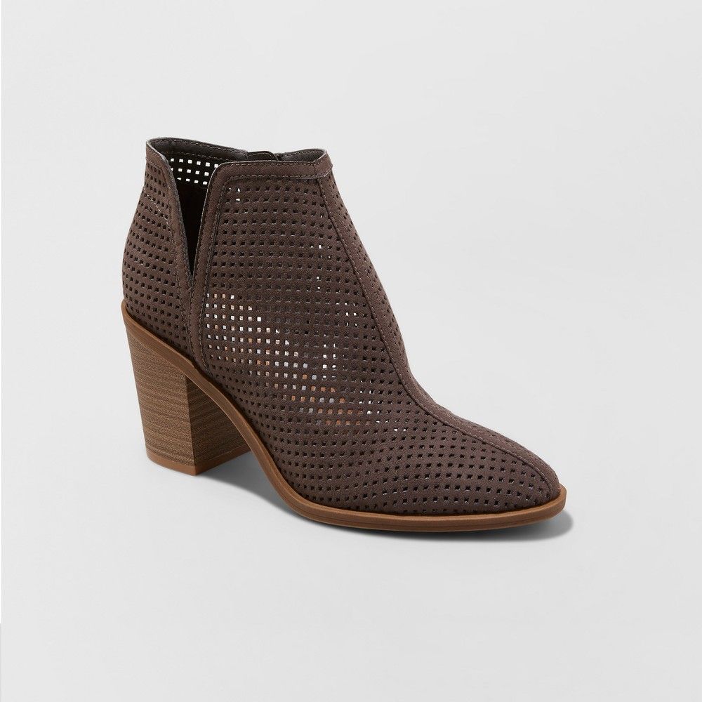 Women's dv Ettie Heeled Wide Width Fashion Boots - Anthracite (Grey) 11 Wide | Target