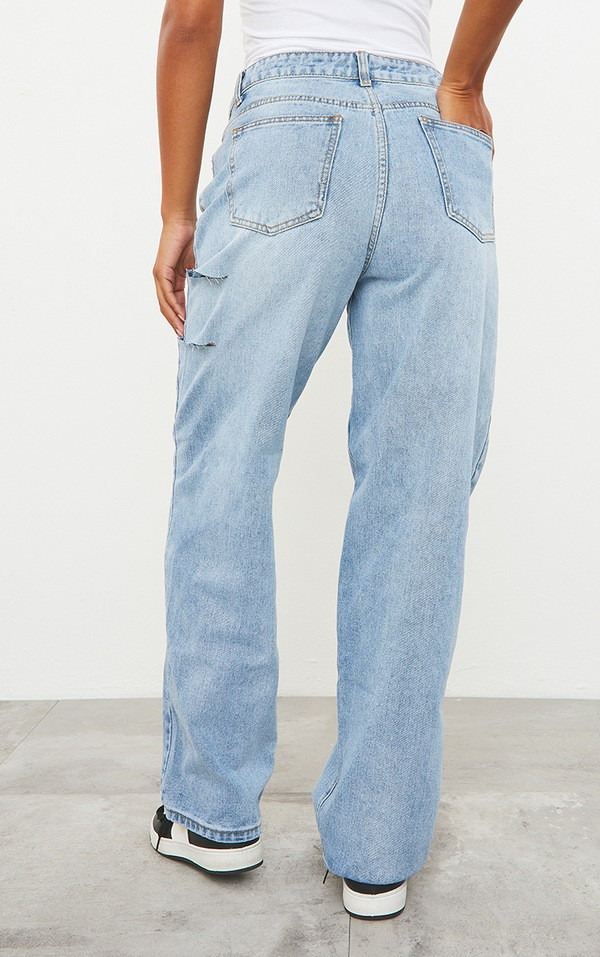 Baggy Low Rise Asymmetric Waistbboyfriend Jean | PrettyLittleThing UK