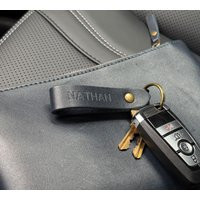 Northwind Personalized Leather Keychain, Custom Monogram Key Ring, Handmade in Usa, Timeless Gift For Everyday Use | Etsy (US)