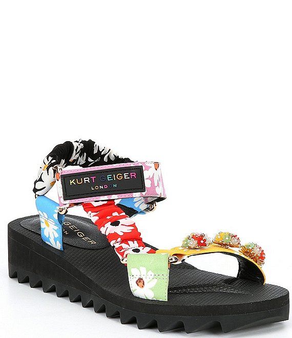 Orion Multi Floral Wedge Sandals | Dillards