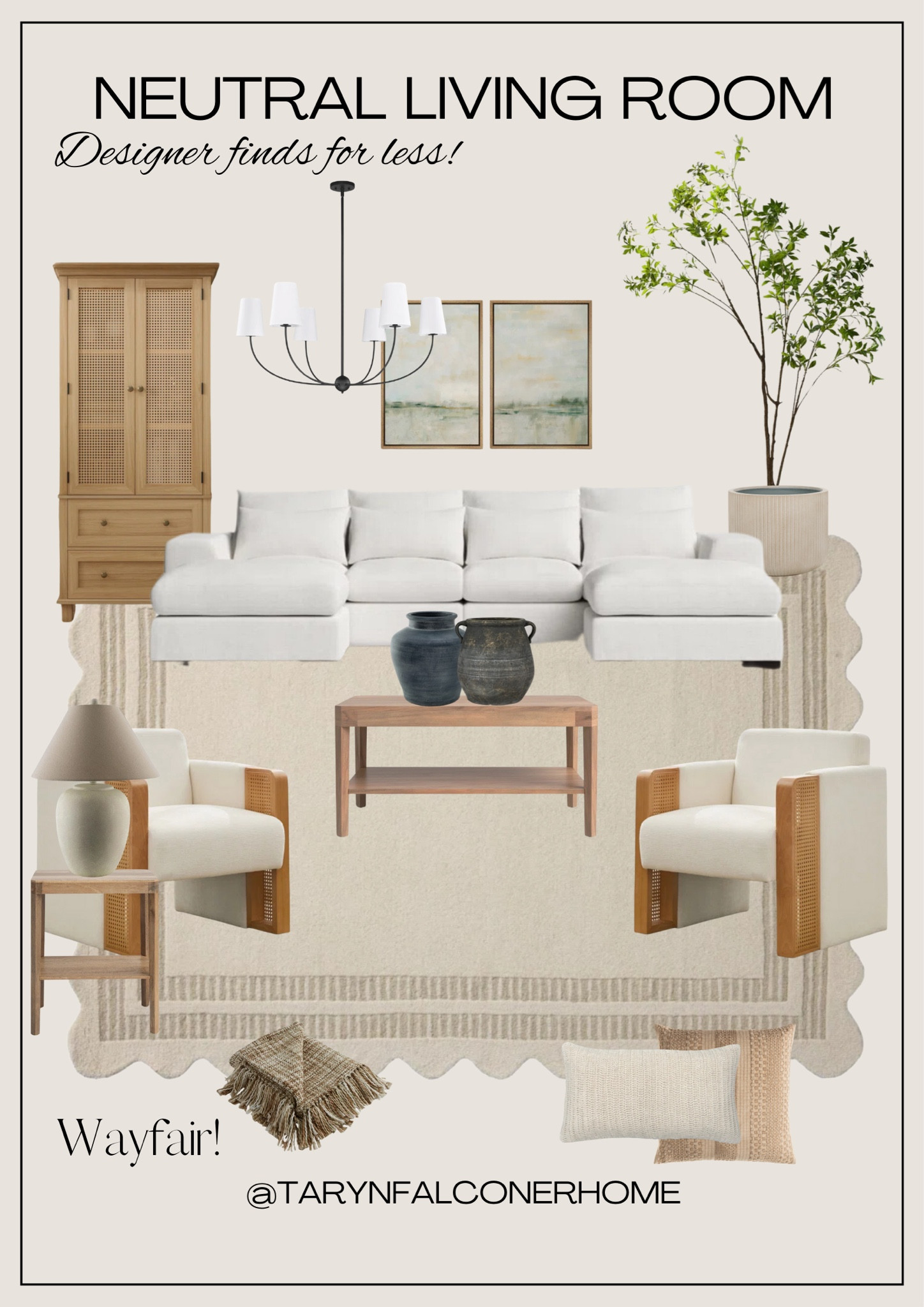 Designer looks for less from @wayfair
So many beautiful finds to create the perfect living room space!

#wayfair #wayfairpartner #livingroom #cozyhome #homefinds #sofa #cabinet #accentchairs #arearug #fauxtree #lighting

#LTKHome