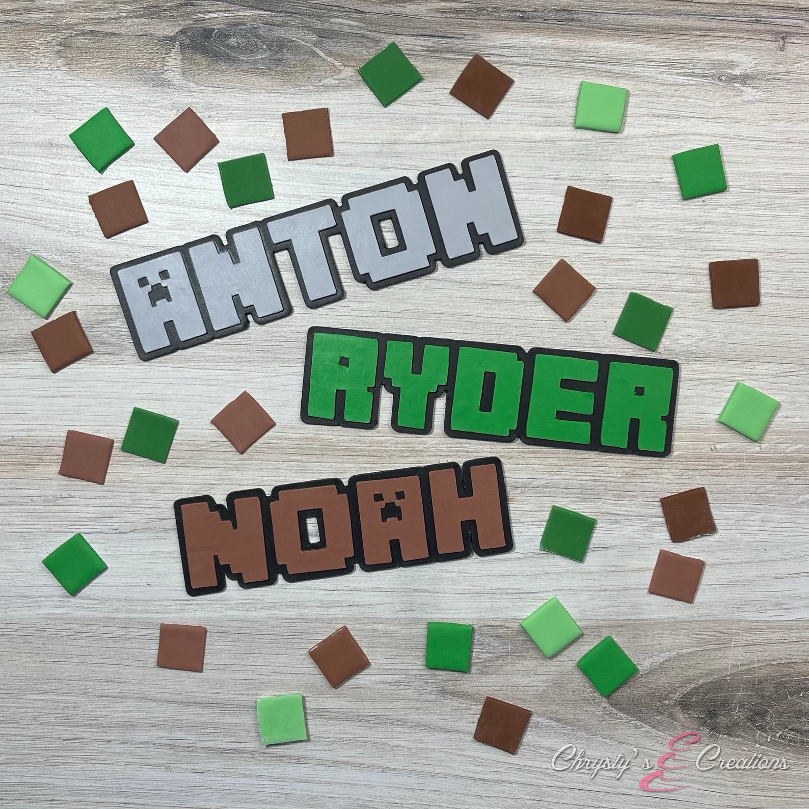 Pixel Gamer Name Topper | Fondant Cake Topper - Etsy | Etsy (US)
