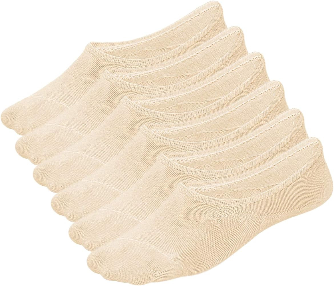 WHISPER DEER No Show Liner Socks Women - (Size 4-7/7-10/10-13) Low cut Invisible Cotton Sneaker S... | Amazon (US)