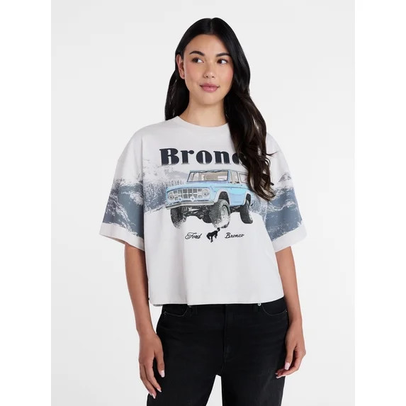 Ford Bronco Women's Fashion Boxy Tee, Sizes XXS-XXL | Walmart (US)