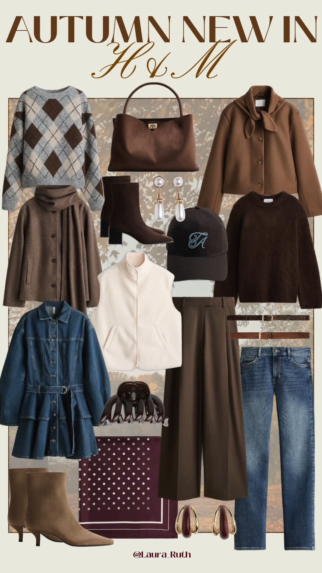 NEW IN H&M AUTUMN 🤎🍂
Autumn dressing has officially arrived, and H&M are so good this season! Think rich chocolate browns, soft neutrals, classic tailoring, cosy knits and those timeless pieces that make getting dressed so easy.

I’m loving the argyle knit, oversized coat, suede look boots, wide leg trousers and structured brown bag that all perfect for creating that effortless, elevated autumn wardrobe. 🍁

So many gorgeous pieces to mix and match, whether you’re dressing for everyday, work or a cosy autumn day out. fall fashion haul 

 #LTKuk #LTKautumn #LTKstyletip