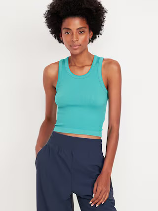 Exhale Seamless Fitted Rib Tank | Old Navy | Old Navy (US)