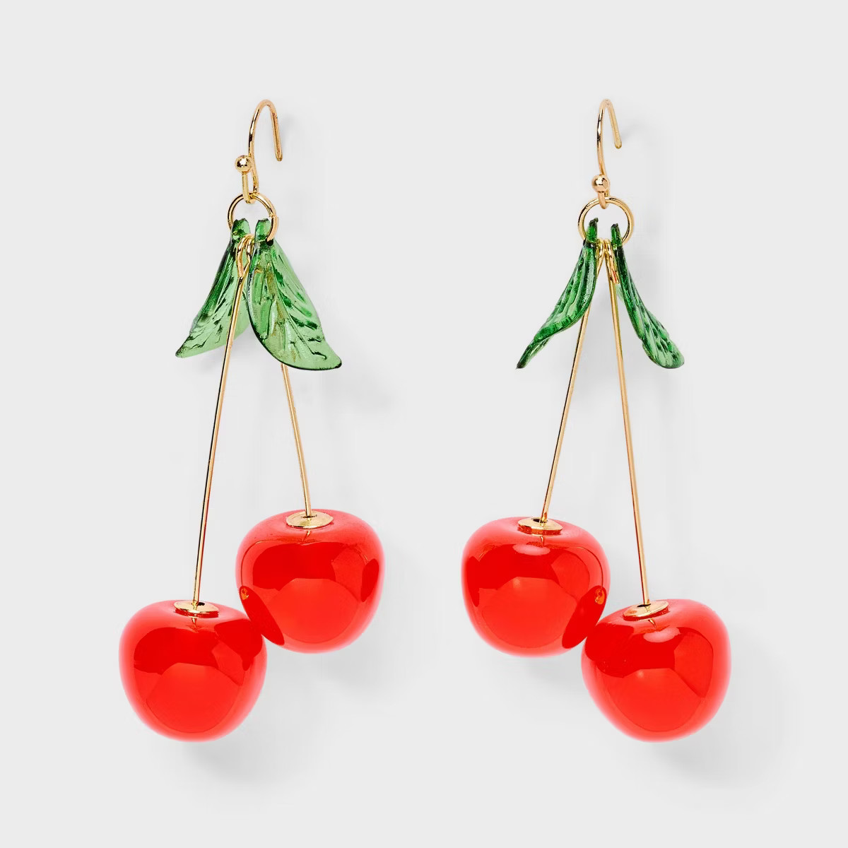 Cherry Drop Earrings - A New Day™ Red/Gold | Target