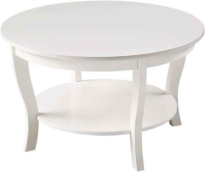 Amazon.com: Convenience Concepts American Heritage Round Coffee Table, White : Everything Else | Amazon (US)