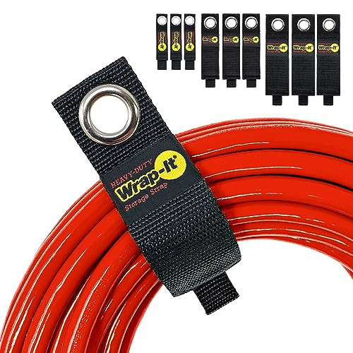 Heavy-Duty Wrap-It Storage Straps - Assorted 9-Pack - Extension Cord Hanger Cord Straps for Garage Storage and Organization | Amazon (US)