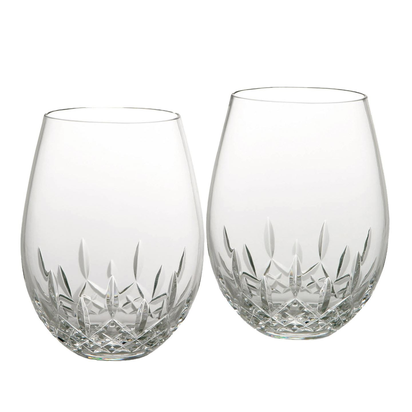 Lismore Essence Stemless Deep Red Wine, Pair | Waterford | Waterford