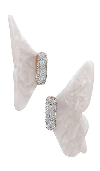 Crystal Papillon Earring in Ivory | Revolve Clothing (Global)