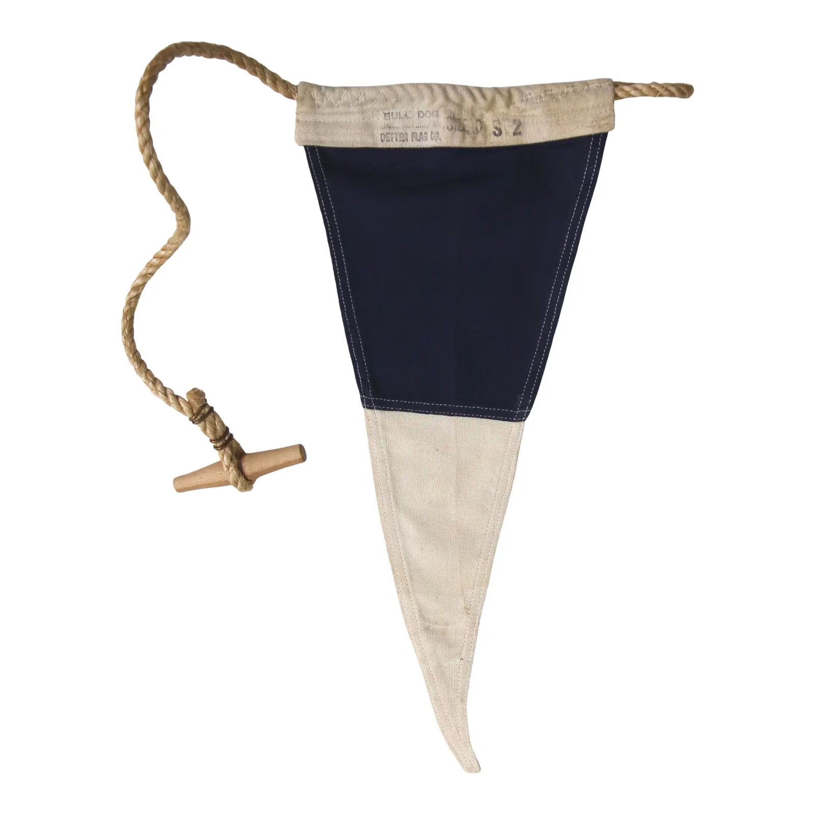 Vintage Linen Nautical Flag | Chairish