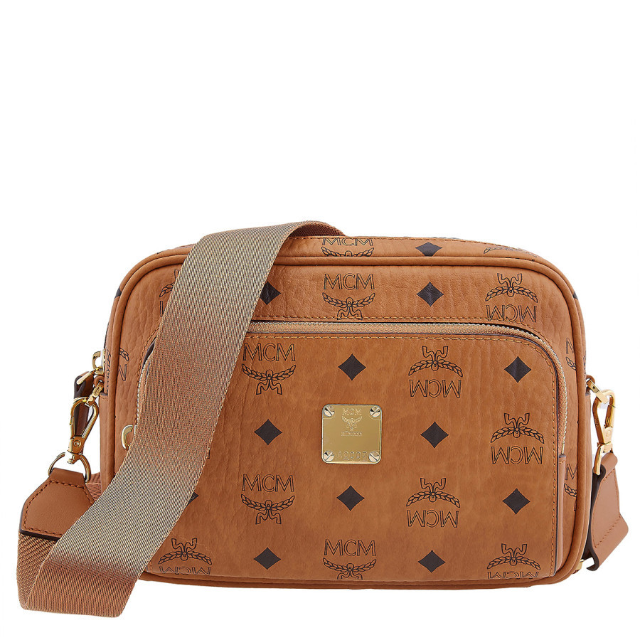 MCM Ladies Aren Small Crossbody in Visetos - Cognac | Jomashop.com & JomaDeals.com