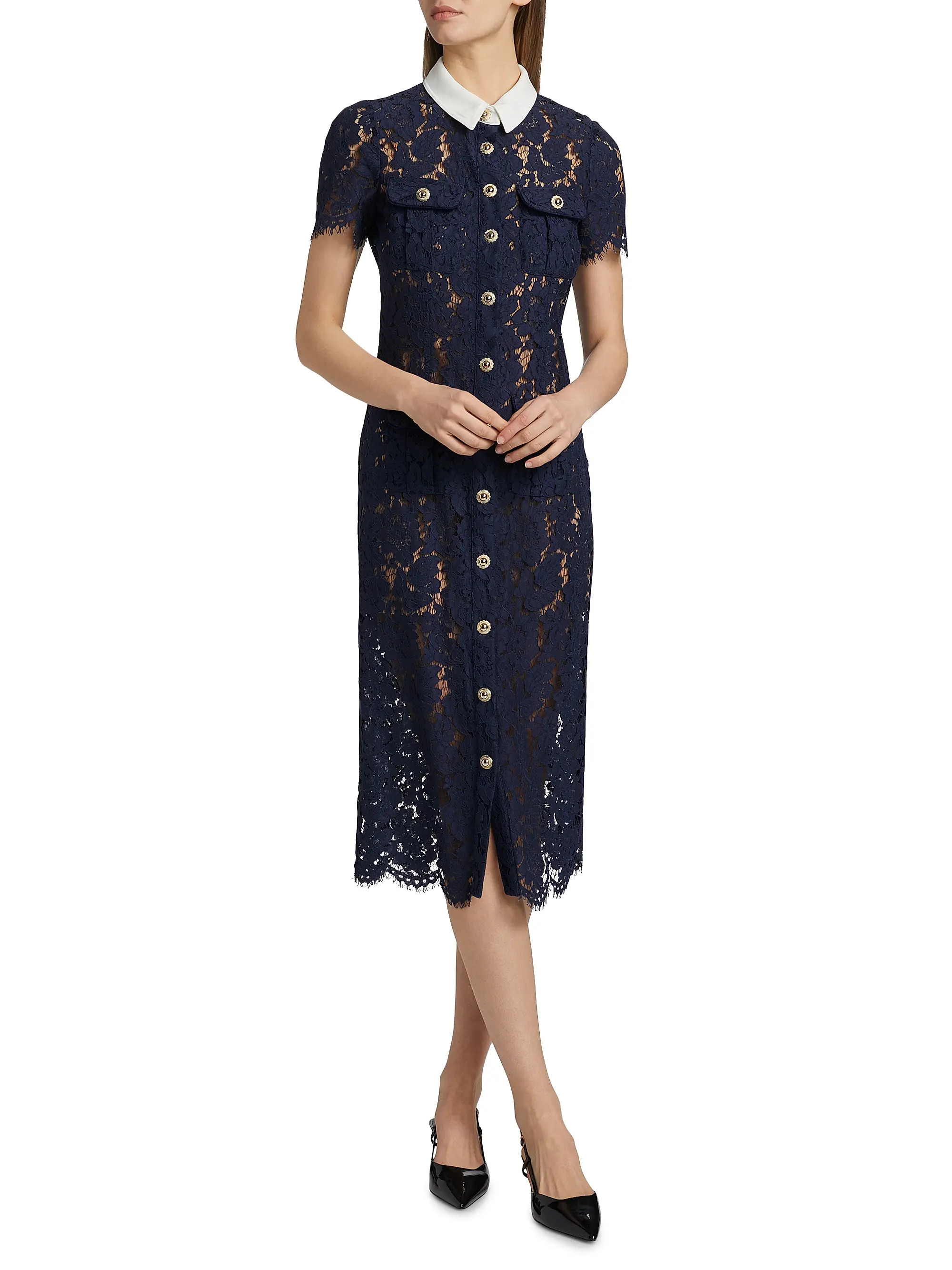 Lace Sheath Midi-Dress | Saks Fifth Avenue