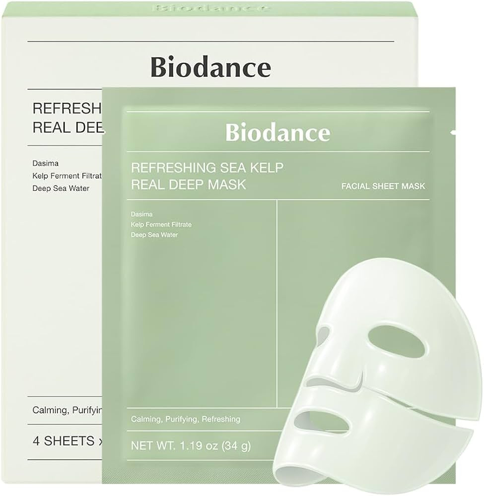 BIODANCE Refreshing Sea kelp Real Deep Mask, Overnight Hydrogel Mask, Calming, Oil & Sebum Contro... | Amazon (US)