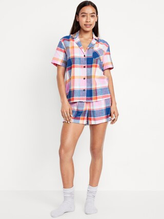 Flannel Pajama Short Set | Old Navy (US)