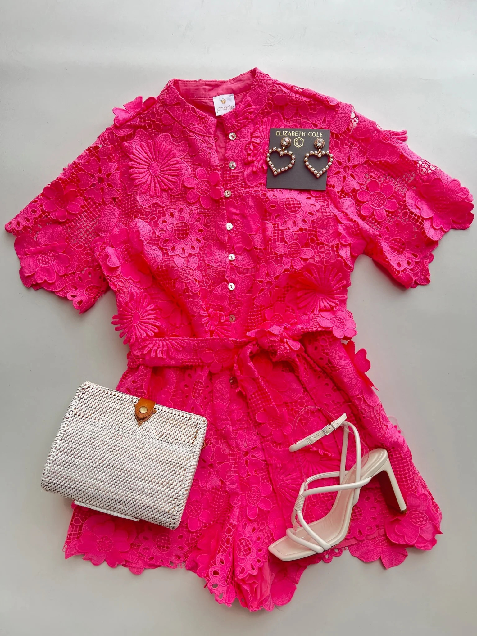Hot Pink Saylor Romper | Amor lafayette