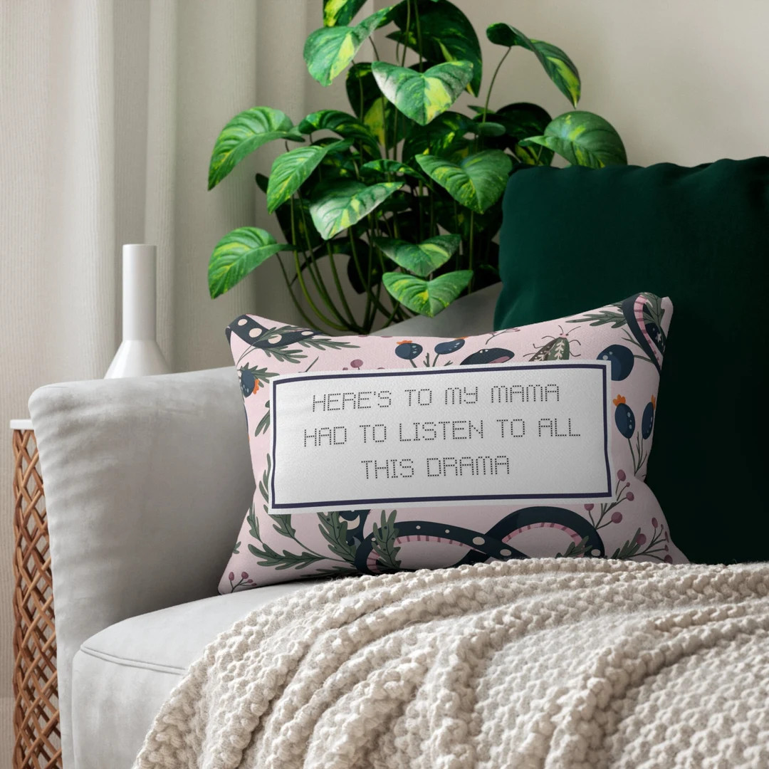 Heres to my mama taylor pillow mother day gift swift mom snake pillow mommy version gift idea bab... | Etsy (US)