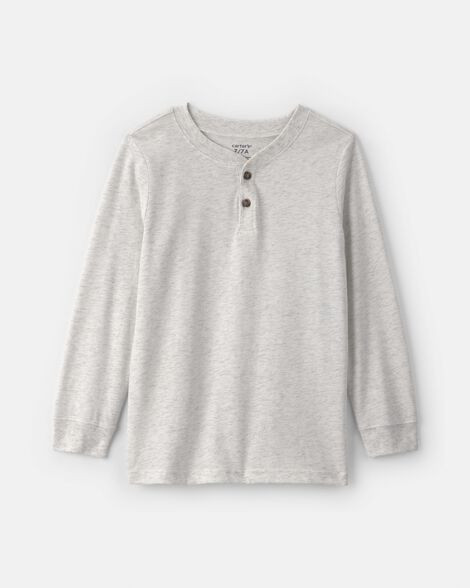 Boys Long-Sleeve Henley T-Shirt - Grey | Carter's | Carter's Inc