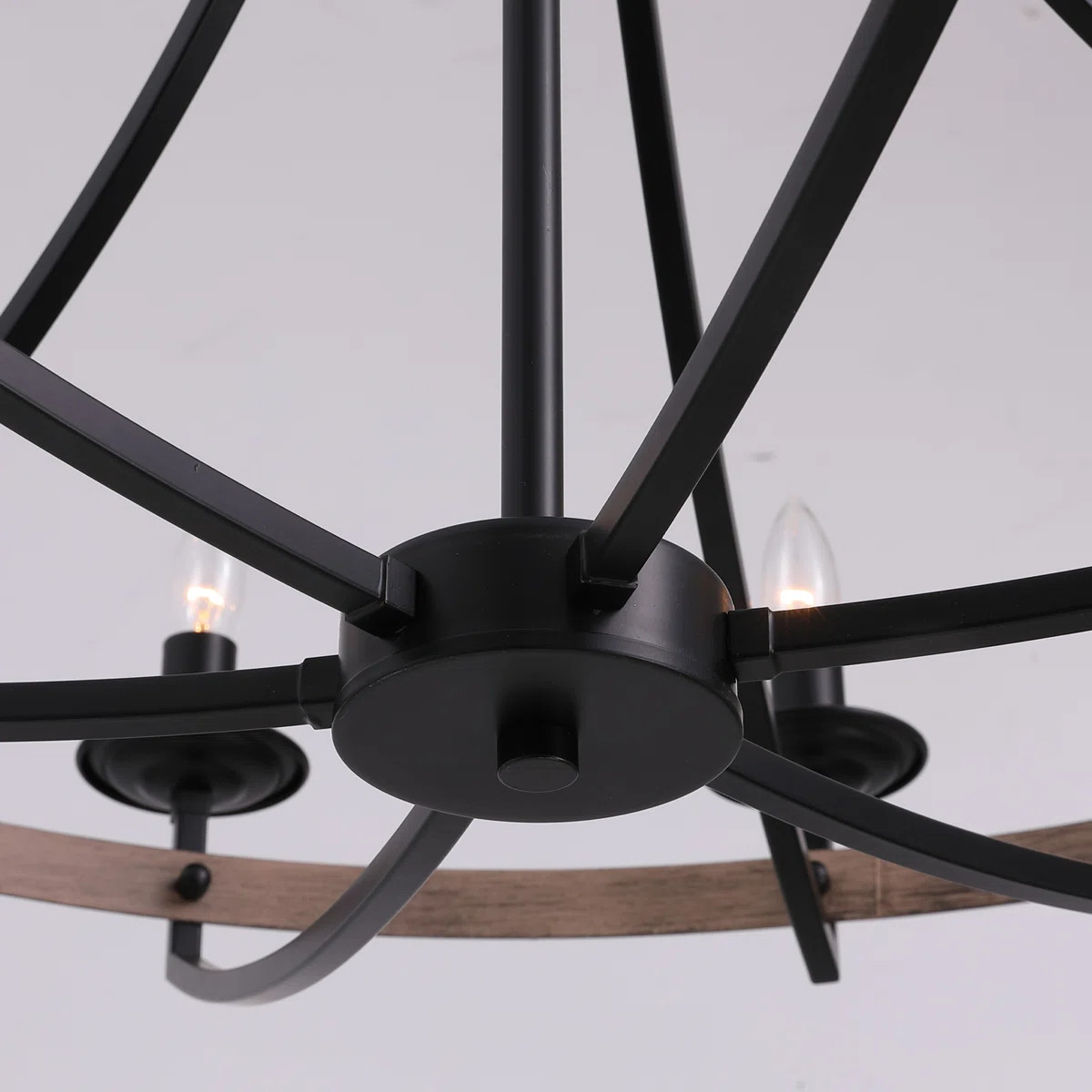 Jadereon 12 - Light Candle Style Dimmable Wagon Wheel Chandelier | Wayfair North America