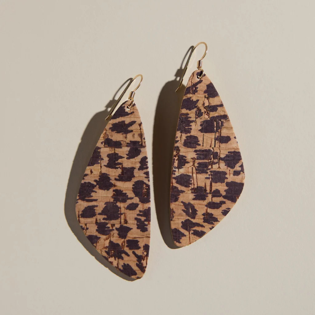 Cheetah Cork Evie | Nickel and Suede
