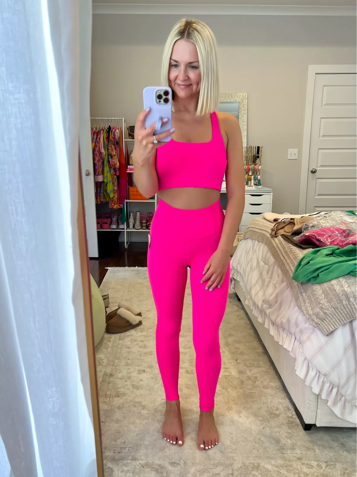 80's Neon Tights - Hot Pink