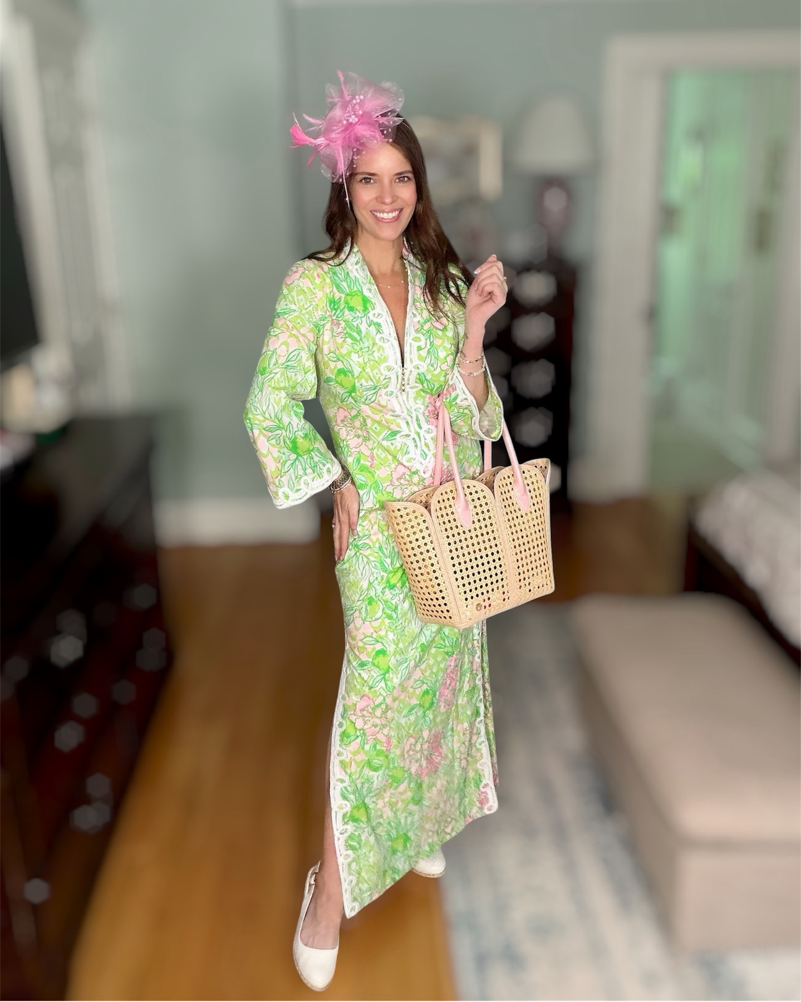 Lilly Pulitzer Derby Outfit 💗 Green Floral Dress with Fascinator & Straw Tote


Derby-ready in my favorite Lilly Pulitzer moment 💗🌿 This green floral Shealyn dress is such a flattering, classic silhouette with the prettiest print—perfect for the Kentucky Derby, spring events, bridal showers, or garden parties 🌸

I styled it with a pink fascinator for that true Derby feel, neutral espadrille wedges for comfort, and a woven straw tote with pink accents for the ultimate coastal-preppy vibe 👜 The pearl and gold jewelry adds a timeless, feminine finish ✨

This look is equal parts polished and playful—such a fun statement outfit for any spring occasion 🌷

lilly pulitzer dress, derby outfit women, kentucky derby outfit, spring event dress, garden party outfit, preppy style outfit, green floral dress, fascinator outfit, coastal preppy style, wicker tote bag outfit

#LTKOver40 #LTKSeasonal #LTKPetite