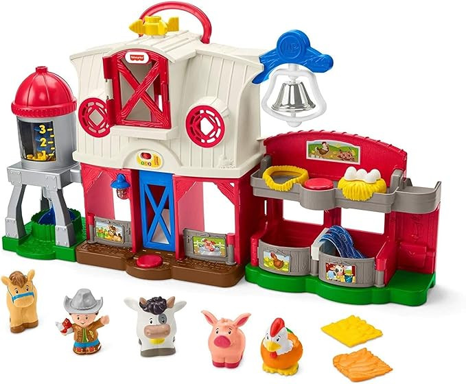 Fisher-Price Little People Caring for Animals Farm Playset with Smart Stages Learning Content for... | Amazon (US)