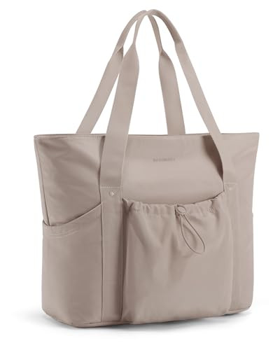 BAGSMART Foldable Tote Bag with Drawstring Bag, Tote Bag Shoulder Bag Top Handle Handbag for Trav... | Amazon (US)