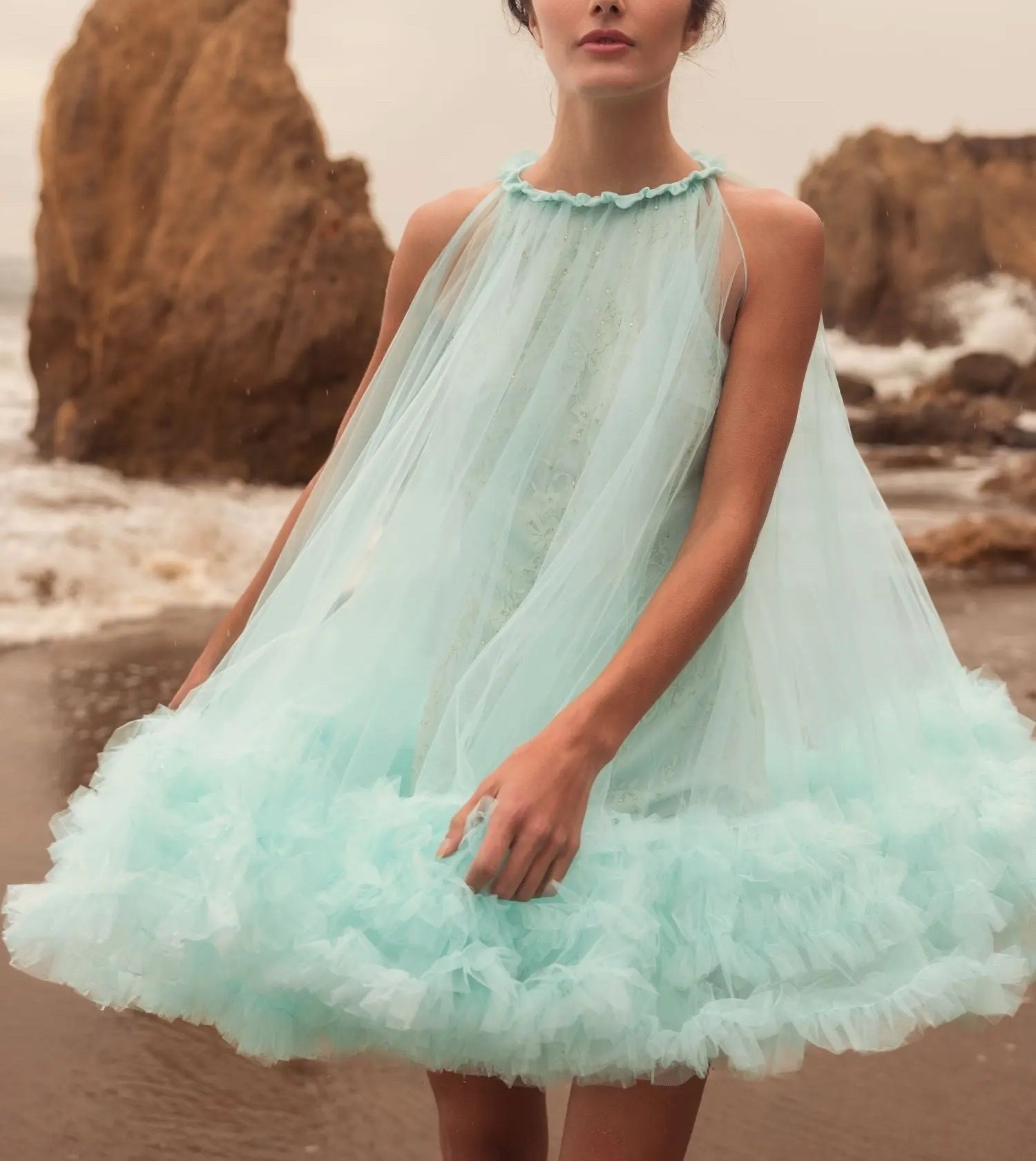 Swing in beauty for the season with the Green High Neck Gathered Tulle A-Line Swing Dress from Mac Duggal. This riveting dress is ON SALE and is under $300.

Keywords: Swing dress, mini dress, holiday dress, spring dress, tulle dress, gifts for her, maxi dress, midi dress, sequin dress, ball gown, velvet dress, one shoulder dress, Mac Duggal, party dress, holiday party 

#LTKootd #LTKSaleAlert #LTKHoliday