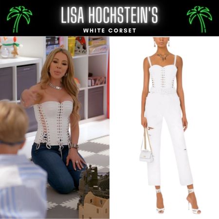 Lisa Hochstein’s White Lace Up Bustier 