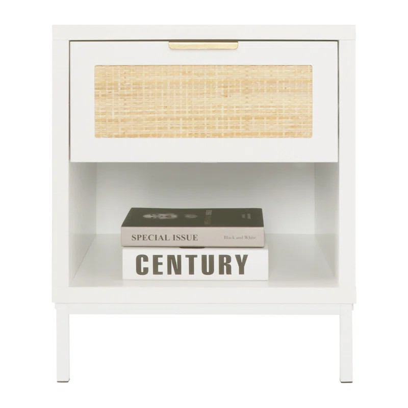Salome 1 - Drawer Nightstand Accent End Table Side Tables with Open Storage Shelf | Wayfair North America